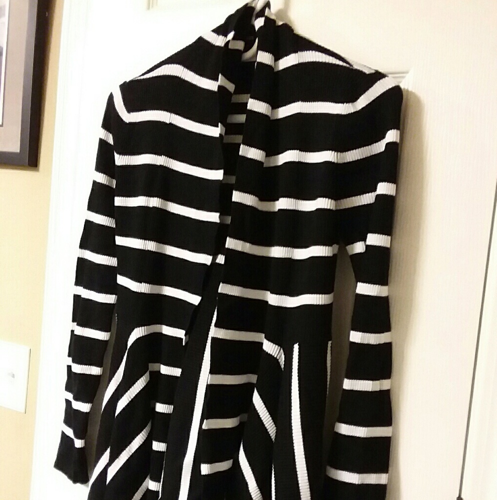 Black and white sweater